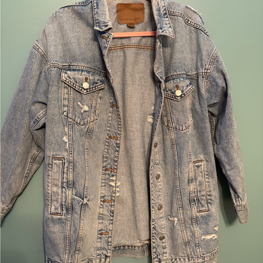 American Eagle Outfitters Light Blue Denim Jacket